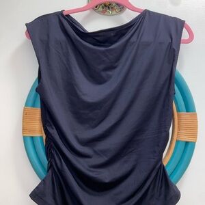 H&M Elegant Navy Sleeveless Top
